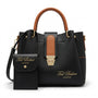 Classic Ted Baker London Satchel in Black & Tan