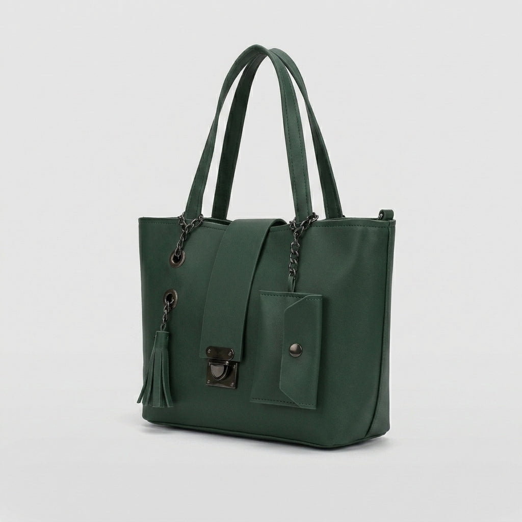 Elegant Forest Green Handbag