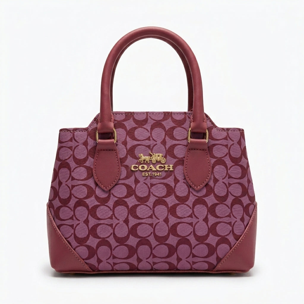 Pink Monogram Structured Tote Bag