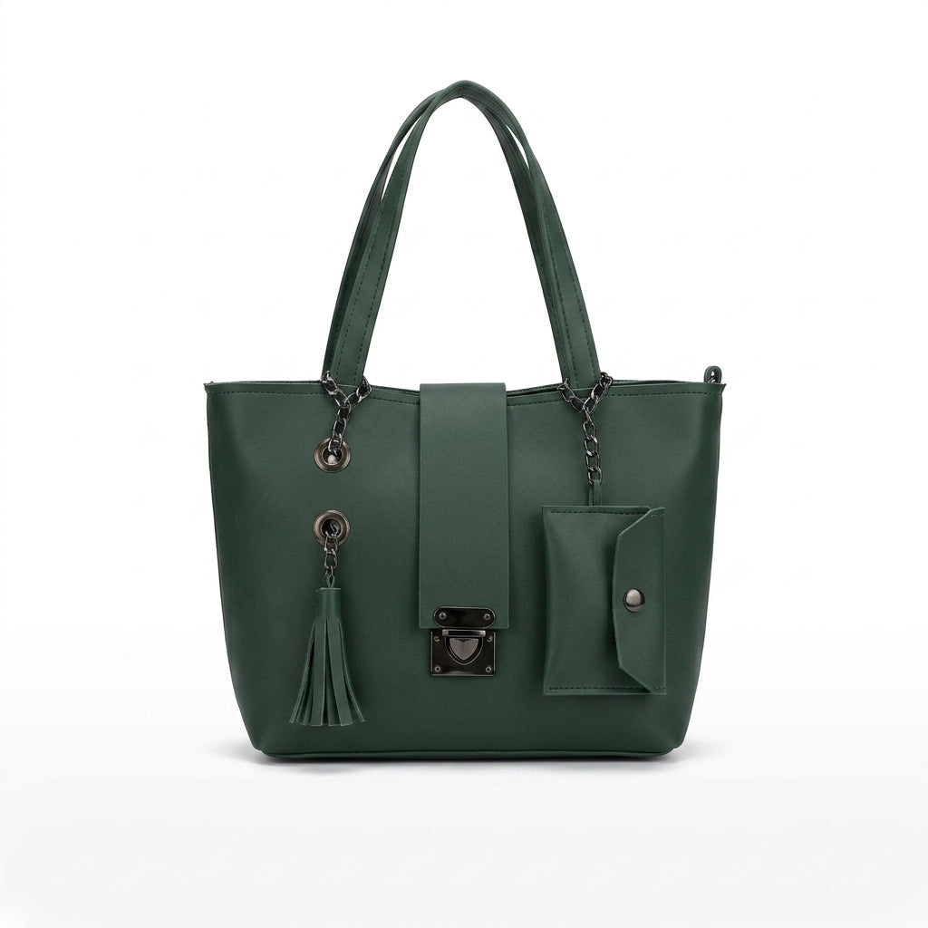 Elegant Forest Green Handbag