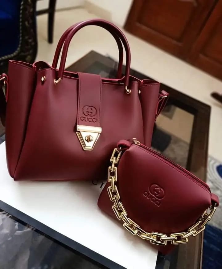 The "Ruby" 2-in-1 Burgundy Handbag Set