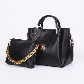 The "Noir" 2-in-1 Tote & Pouch Handbag Set