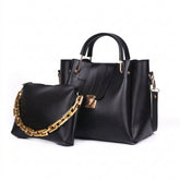 The "Noir" 2-in-1 Tote & Pouch Handbag Set