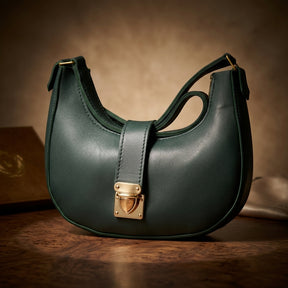 Emerald Green Canvas Shoulder Bag