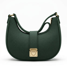 Emerald Green Canvas Shoulder Bag