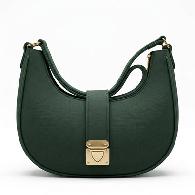 Emerald Green Canvas Shoulder Bag