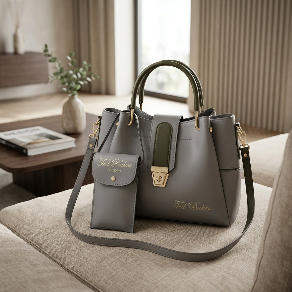 Elegant Ted Baker London Satchel with Bonus Pouch