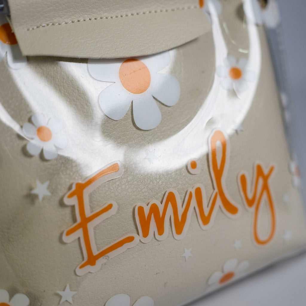 Emily Transparent Daisy Mini Tote Bag
