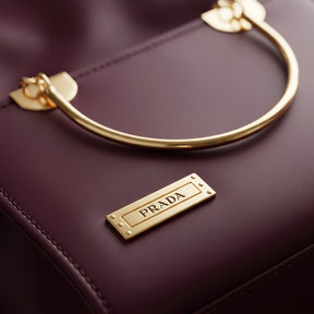 Elegant Wine Color Top Handle Handbag