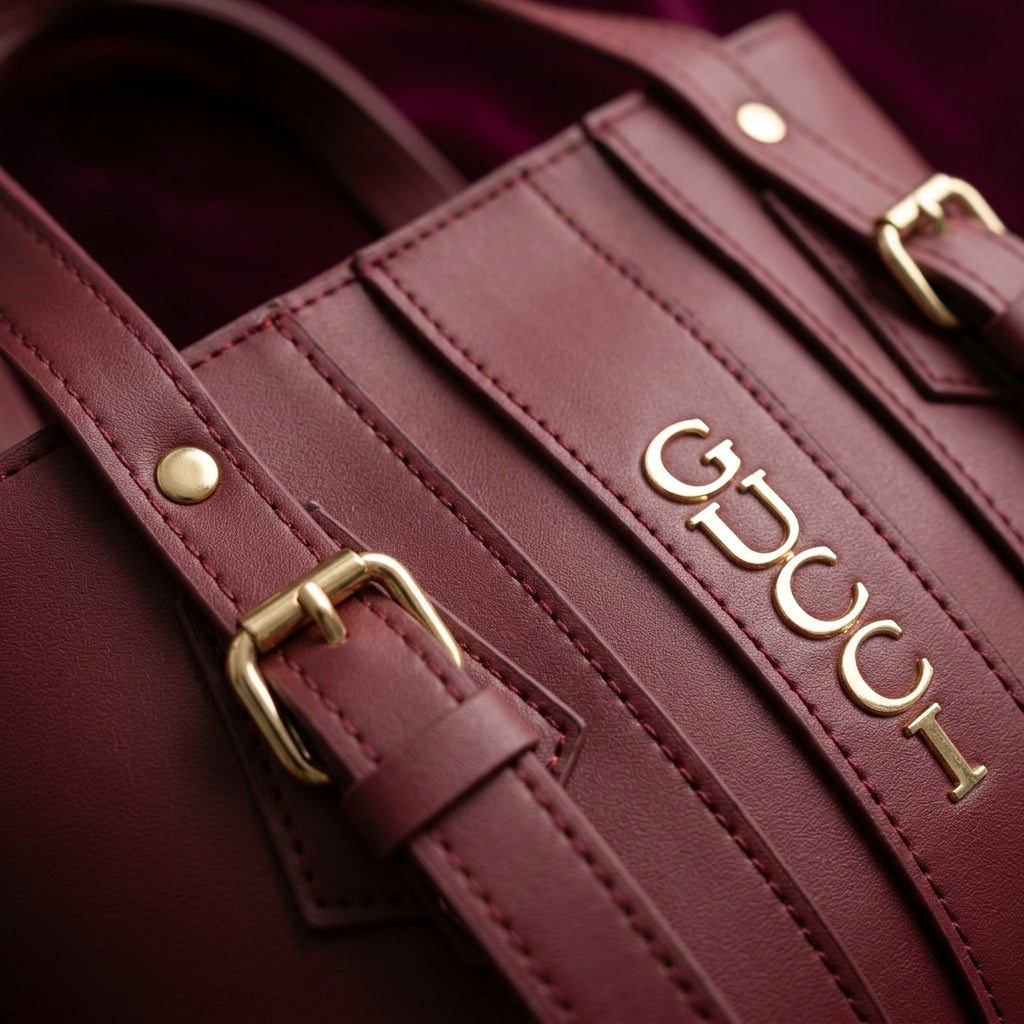Luxury Wine Color Handbag