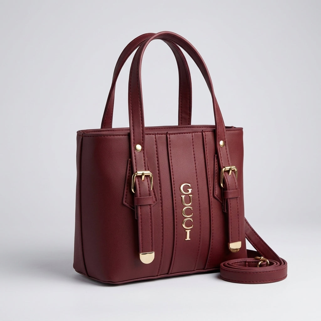 Luxury Wine Color Handbag