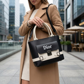 Modern Contrast Tote Bag