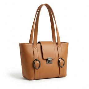 Luxury Camel Brown Shoulder Tote for Women