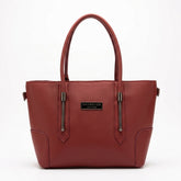 Melbourne Red Structured Tote Handbag