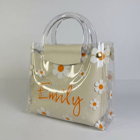 Emily Transparent Daisy Mini Tote Bag