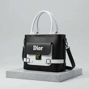 Modern Contrast Tote Bag