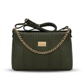 Army Green Structured Handbag