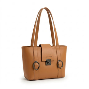 Luxury Camel Brown Shoulder Tote for Women